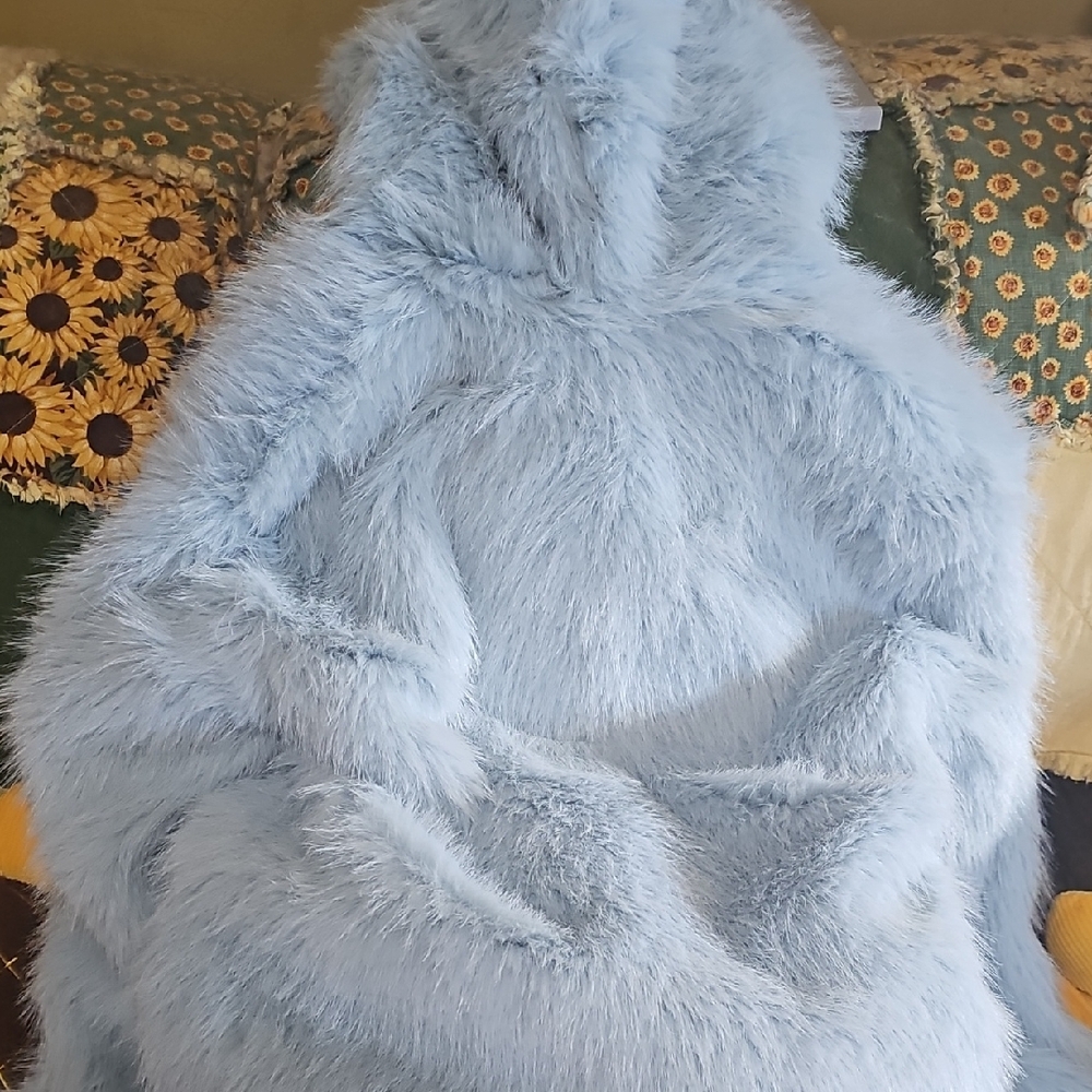 Wild Fable Light Blue Faux Fur Jacket - Picture 3 of 3